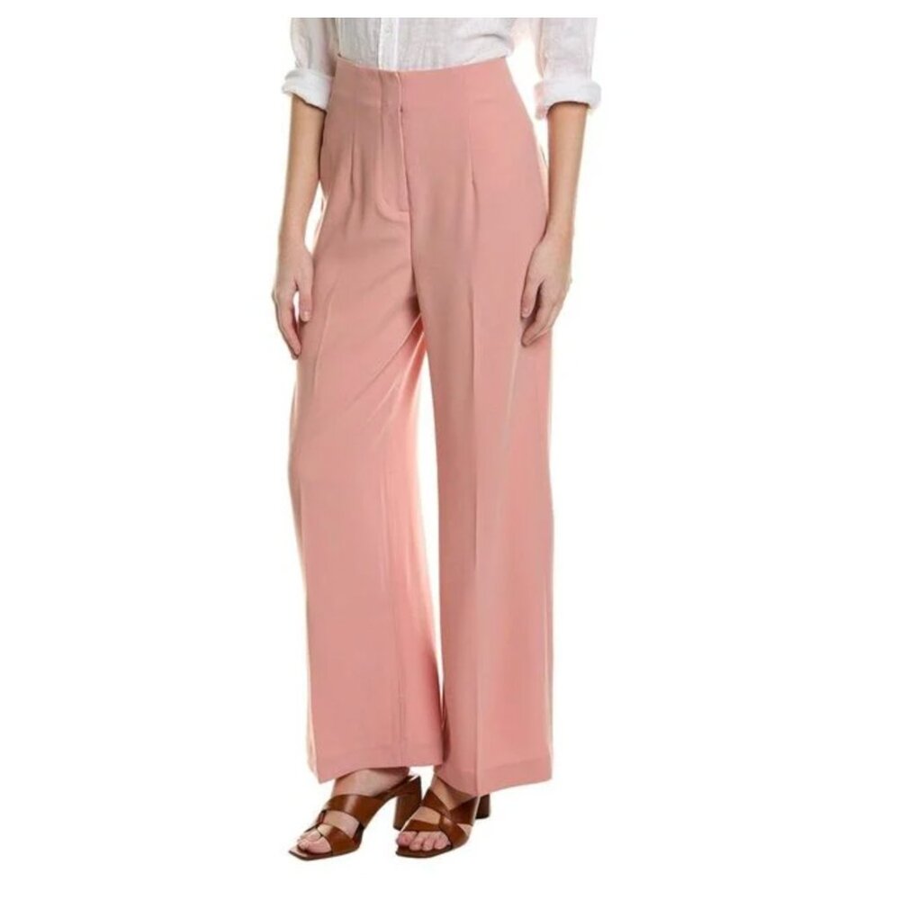 Nwt Boden Wide Leg Crepe Trousers In Rose Pink